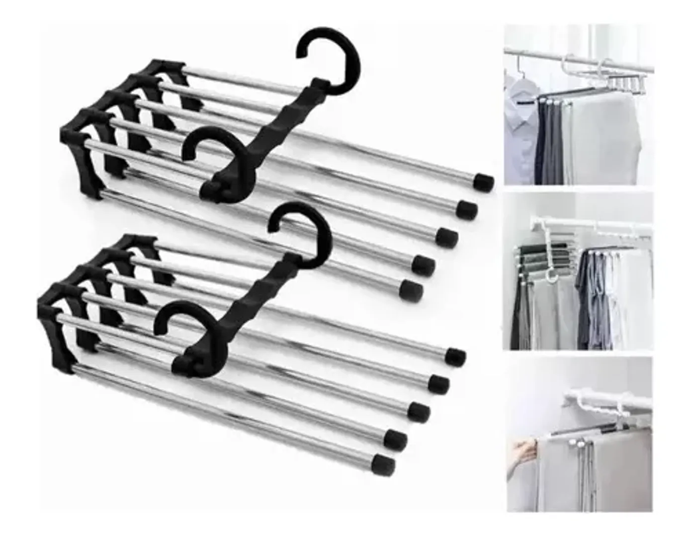 GANCHO ORGANIZADOR DE ROPA Y PANTALONES 5-1