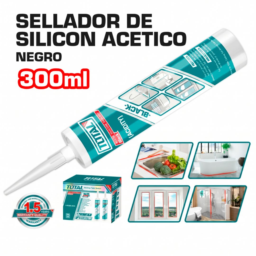SILICON NEGRO EN CARTUCHO 300ML