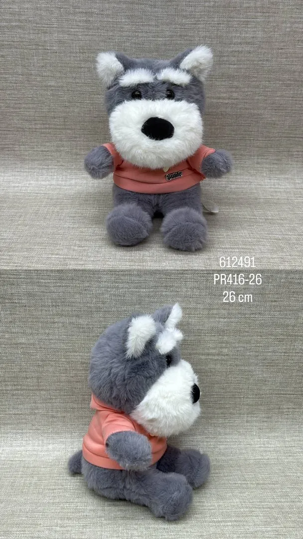 PERRO SCHNAUZER CON BUZO 26 CM