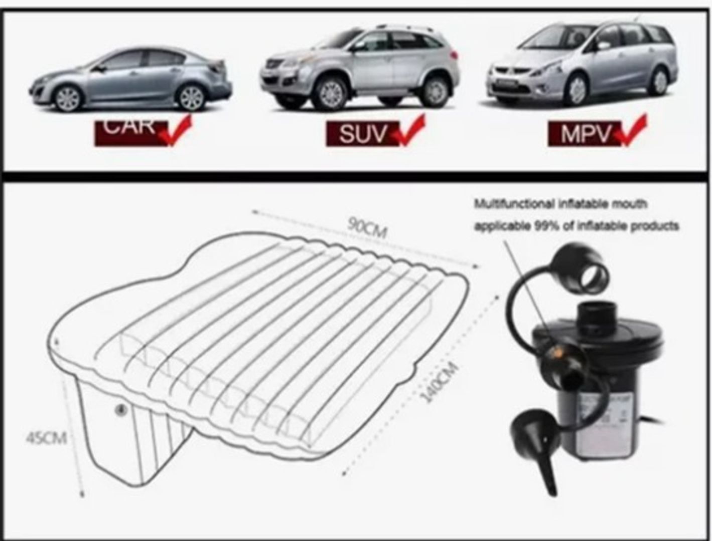 COLCHON INFLABLE PARA CARRO