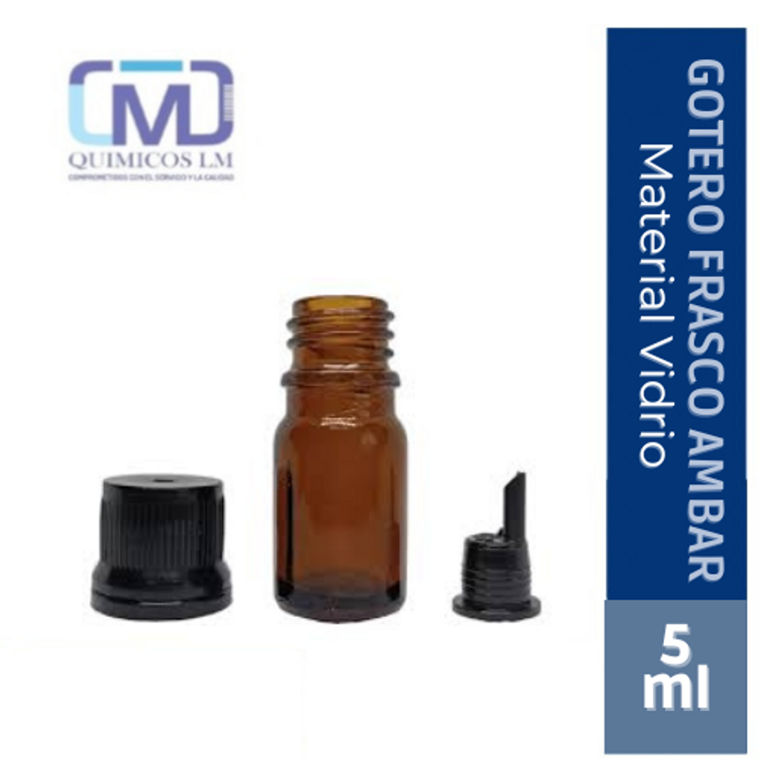 GOTERO AMBAR DE VIDRIO 5ML