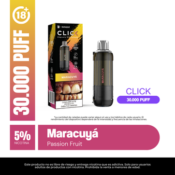 Imagen del producto Pod Lit Click Maracuya 30.000 Puffs Recarga