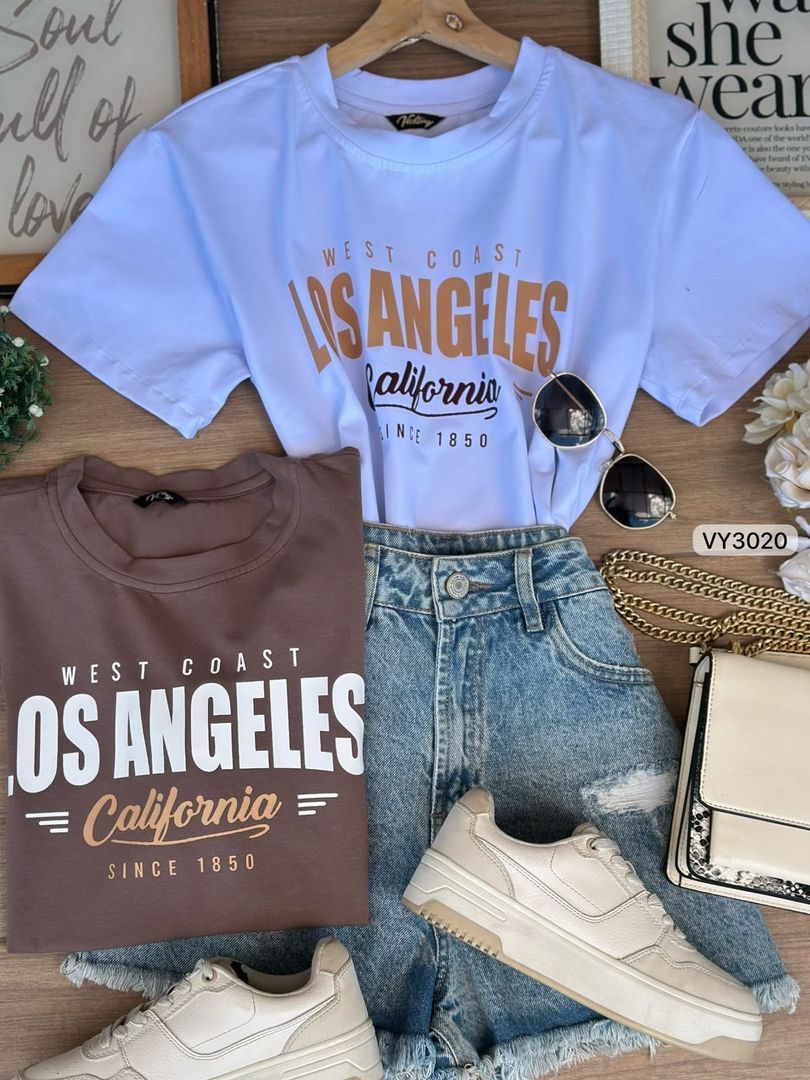 CAMISETA FRIA REGULAR ESTAMPADA LOS ANGELES CALIFORNIA VY3020