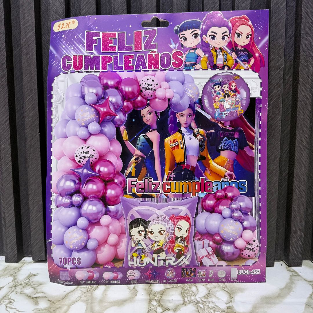 ARCO DE GLOBOS KPOP 72 PCS