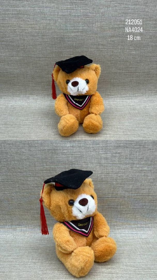 OSITO BEIGE DE GRADUACIÓN 18 CM