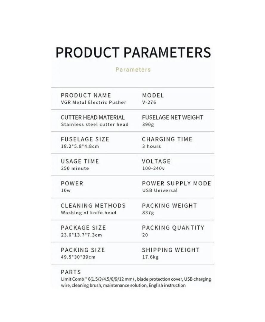 MAQUINA VGR 276 PROFESIONAL