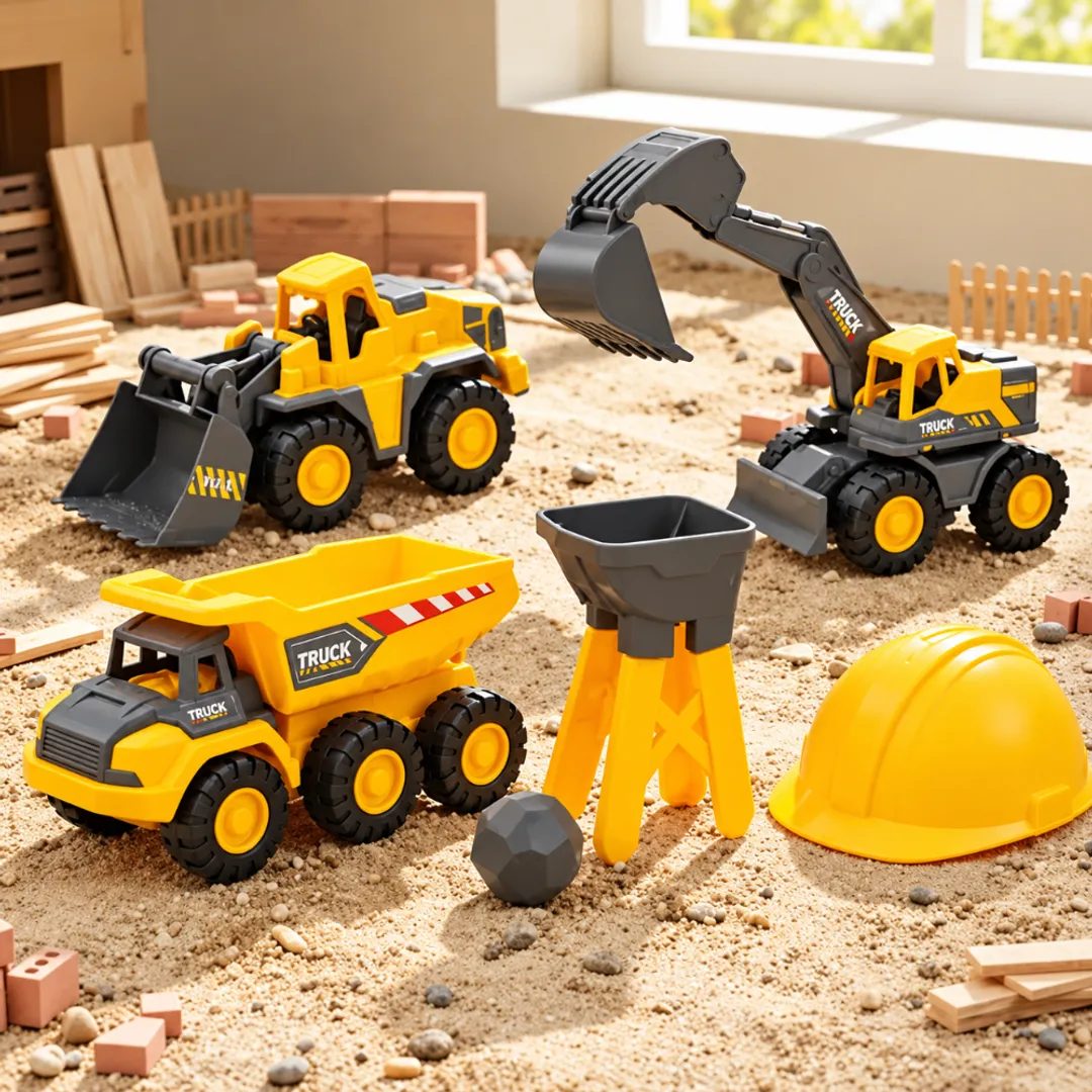 SET DE CAMIONES DE CONSTRUCCION 6 PCS