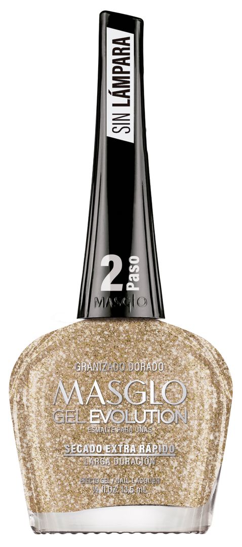 ESMALTE MASGLO GEL EVOLUTION GRANIZADO DORADO