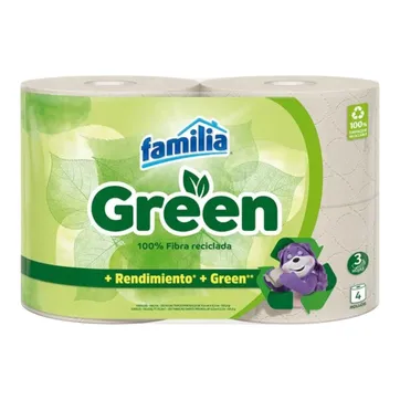 Imagen del producto  T. PAPEL HIGIENICO FAMILIA GREEN X 4 ROLLOS