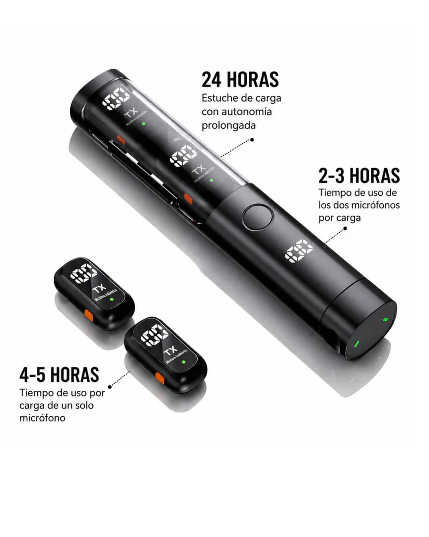 MICROFONOS INALAMBRICOS SOLAPA DUAL MAGIC JB8 2.4 GHZ