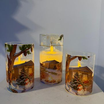 Imagen del producto SET DE VELAS NAVIDEÑAS X 3 DE PILA AAA