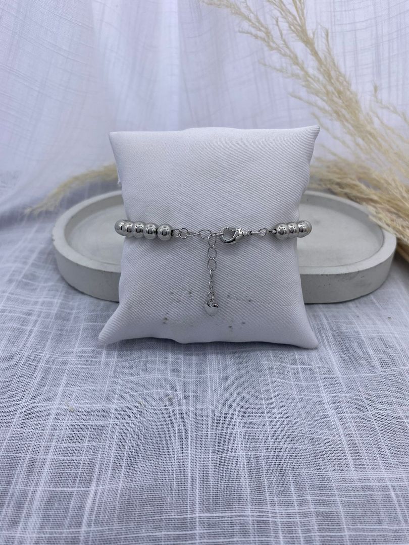 Pulsera perla, mediana, oro rosa, plateada, covergold 