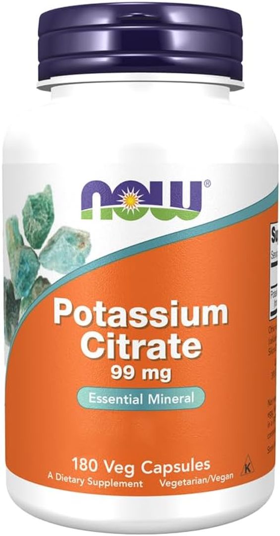 Citrato de potasio 99 mg 180 cap Now 