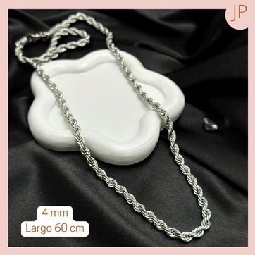 Imagen del producto Cadena Hombre Acero Plateada 