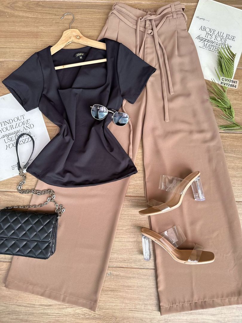 PANTALON CINTURON DOBLE DELGADO VY2884