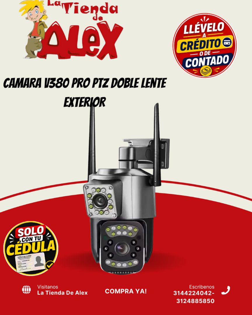 CAMARA V380 Pro PTZ doble lente exterior