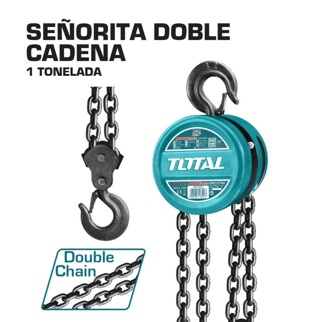 SEÑORITA DOBLE CADENA INDUSTRIAL 1 TON