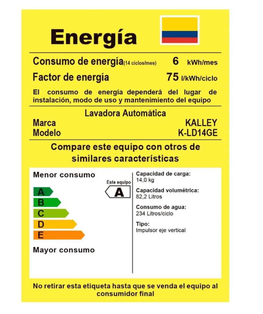 LAV AUTO KALLEY 14KG - 28 LBS
