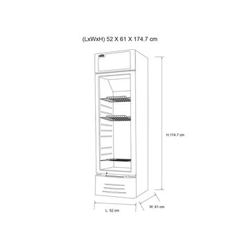 VITRINA VERTICAL KALLEY 211 LTS 1 PUERTA	 - imagen 6