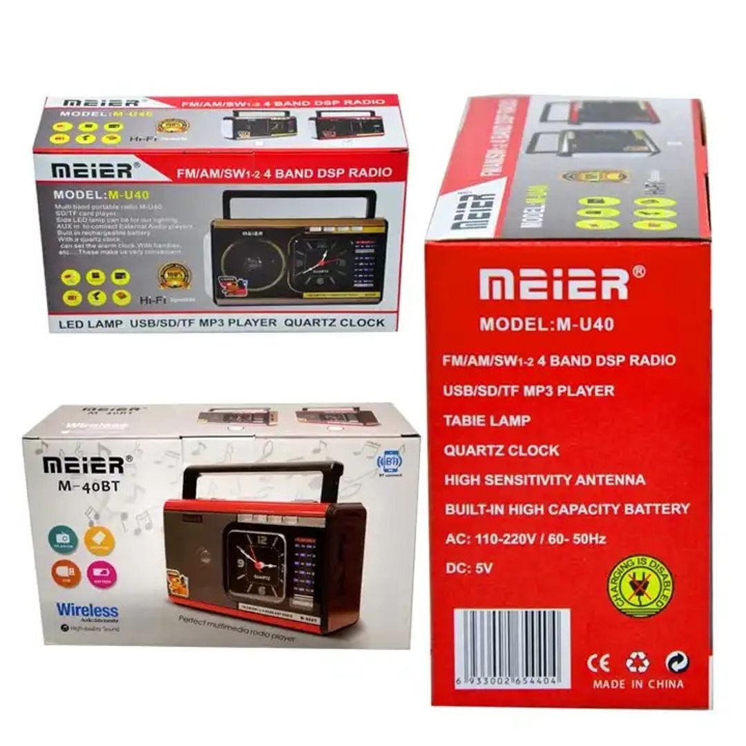 RADIO LINTERNA usb am/fm Recargable -meier m40bt 