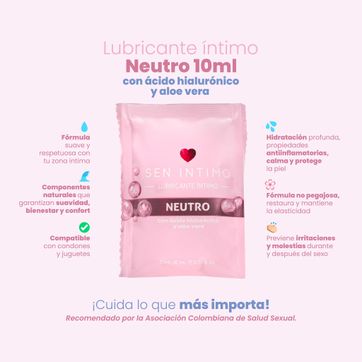 Lubricante Neutro con Ácido Hialurónico y Aloé x 10 ml  - imagen 1