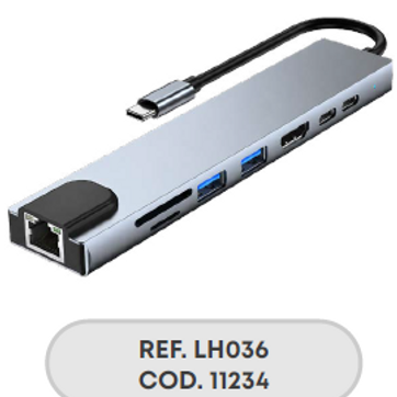 Imagen del producto HUB USB TIPO C 8 EN 1 HDTV