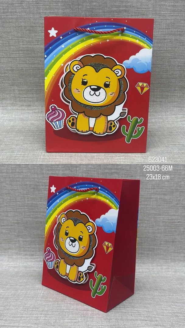 BOLSA DE REGALO SURTIDA ANIMALES 23X18 CM