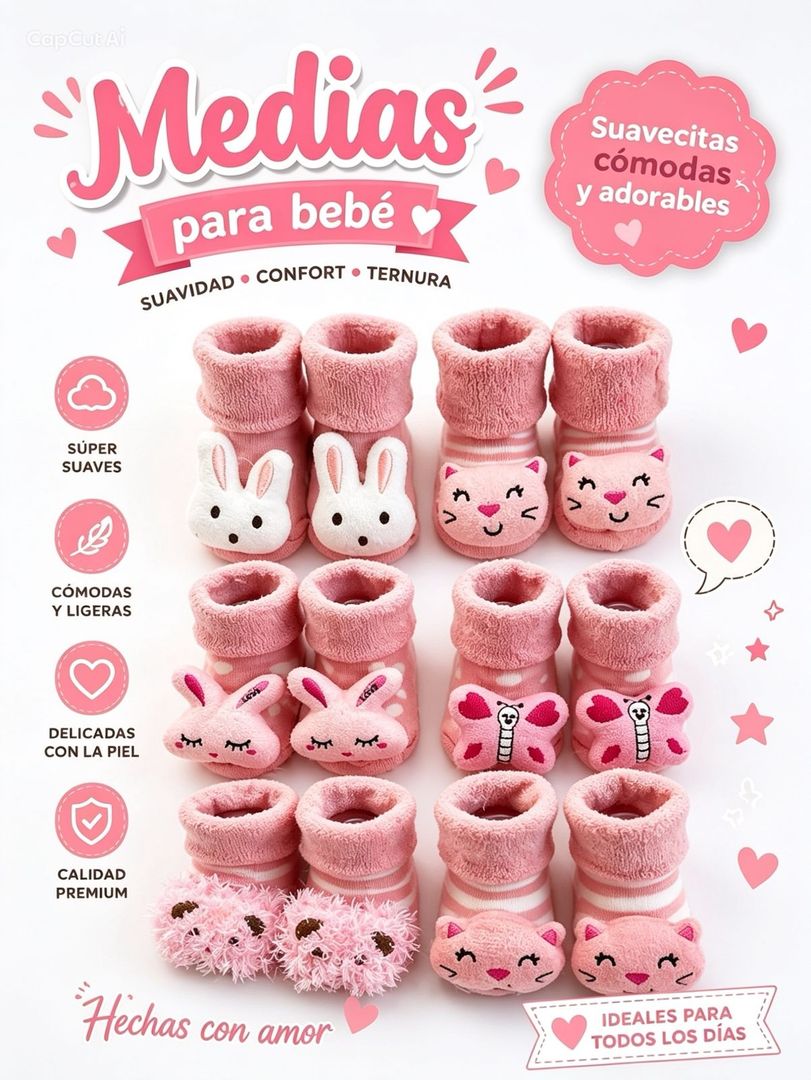 Medias de bebe x6 unidades