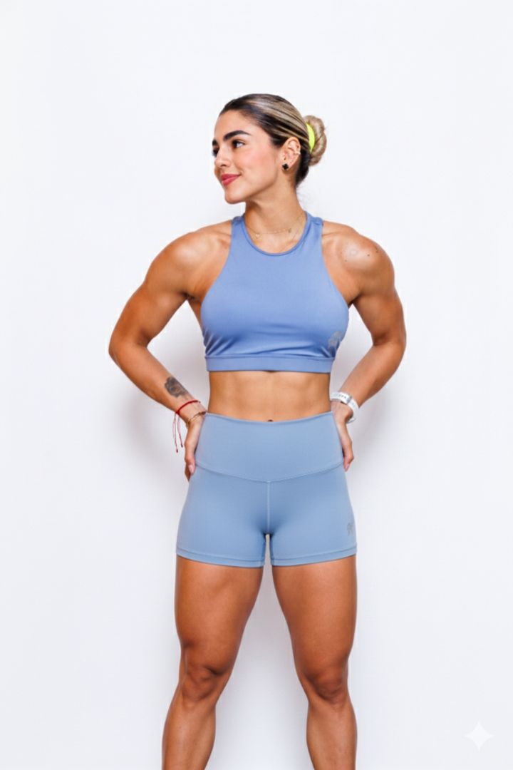 Short Lycra tiro alto