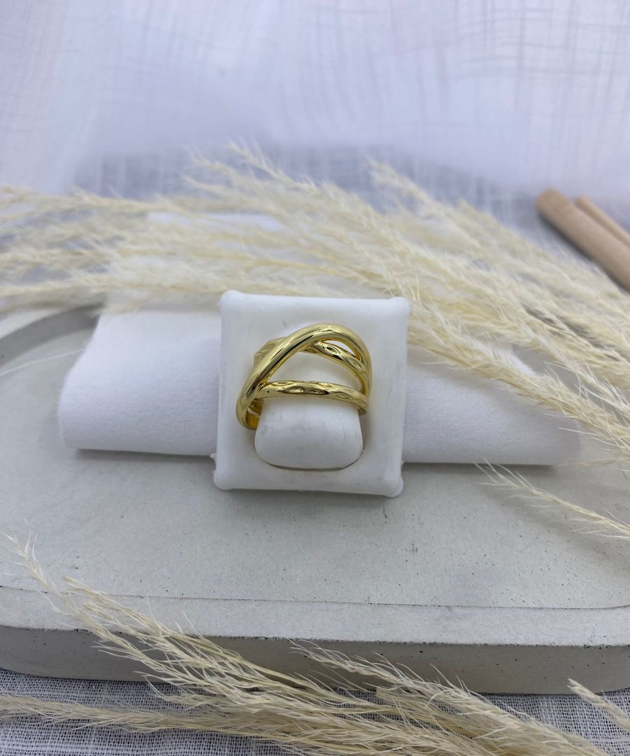 Anillo, dorado, covergold 