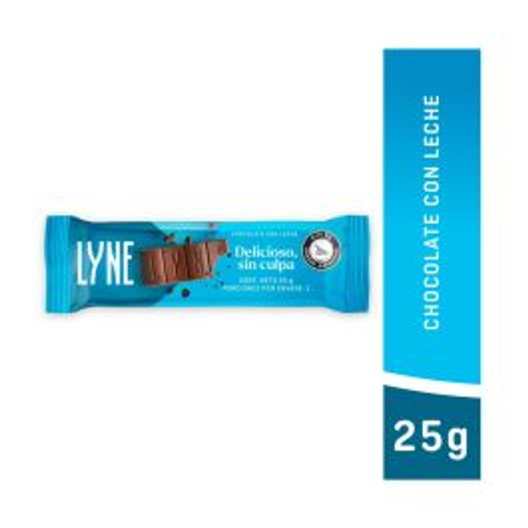 CHOCOLATINA LECHE LYNE*25G
