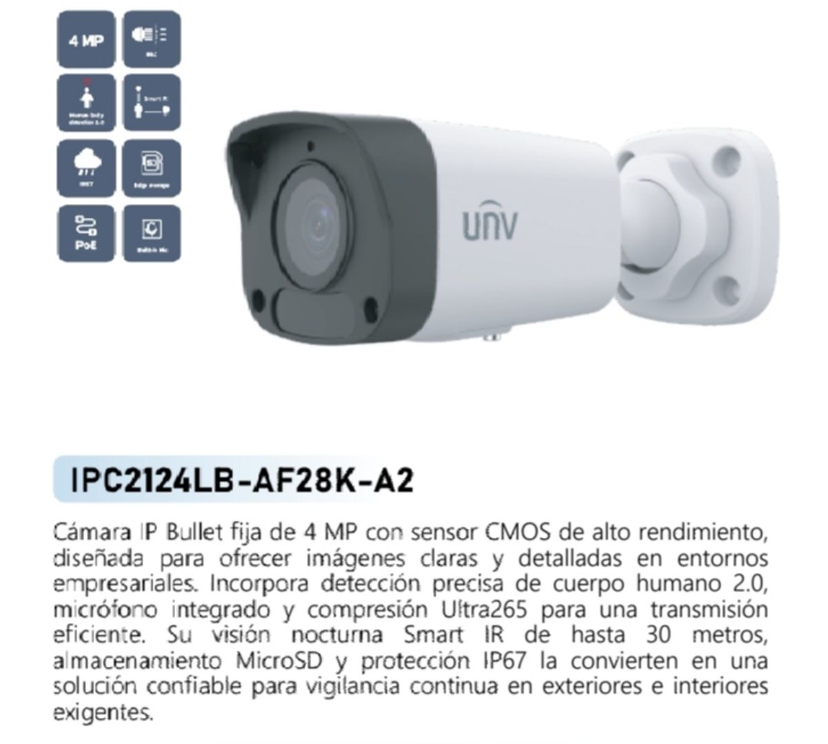 CAMARA IP BALA DE 4MP
