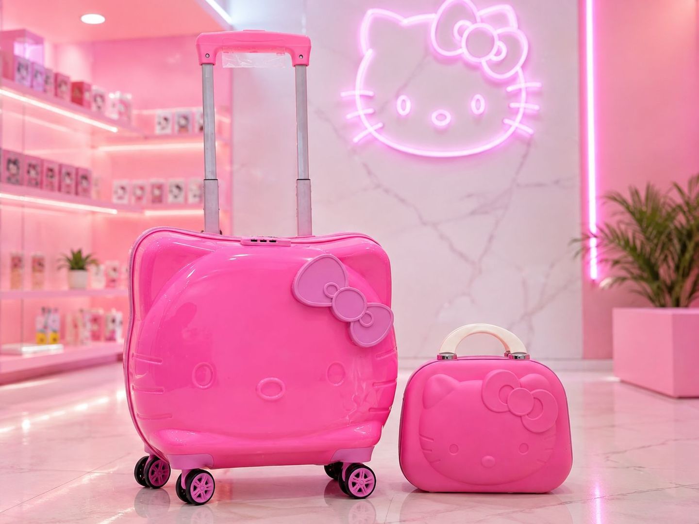 SET MALETA VIAJE HELLO KITTY