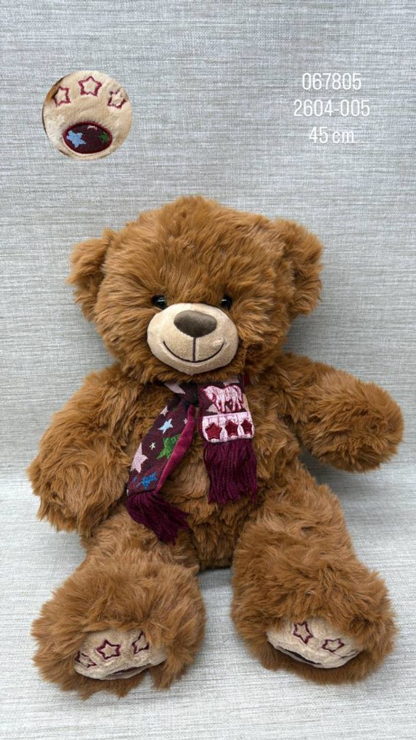 OSO CAFE PELUDITO CON BUFANDA 45 CM