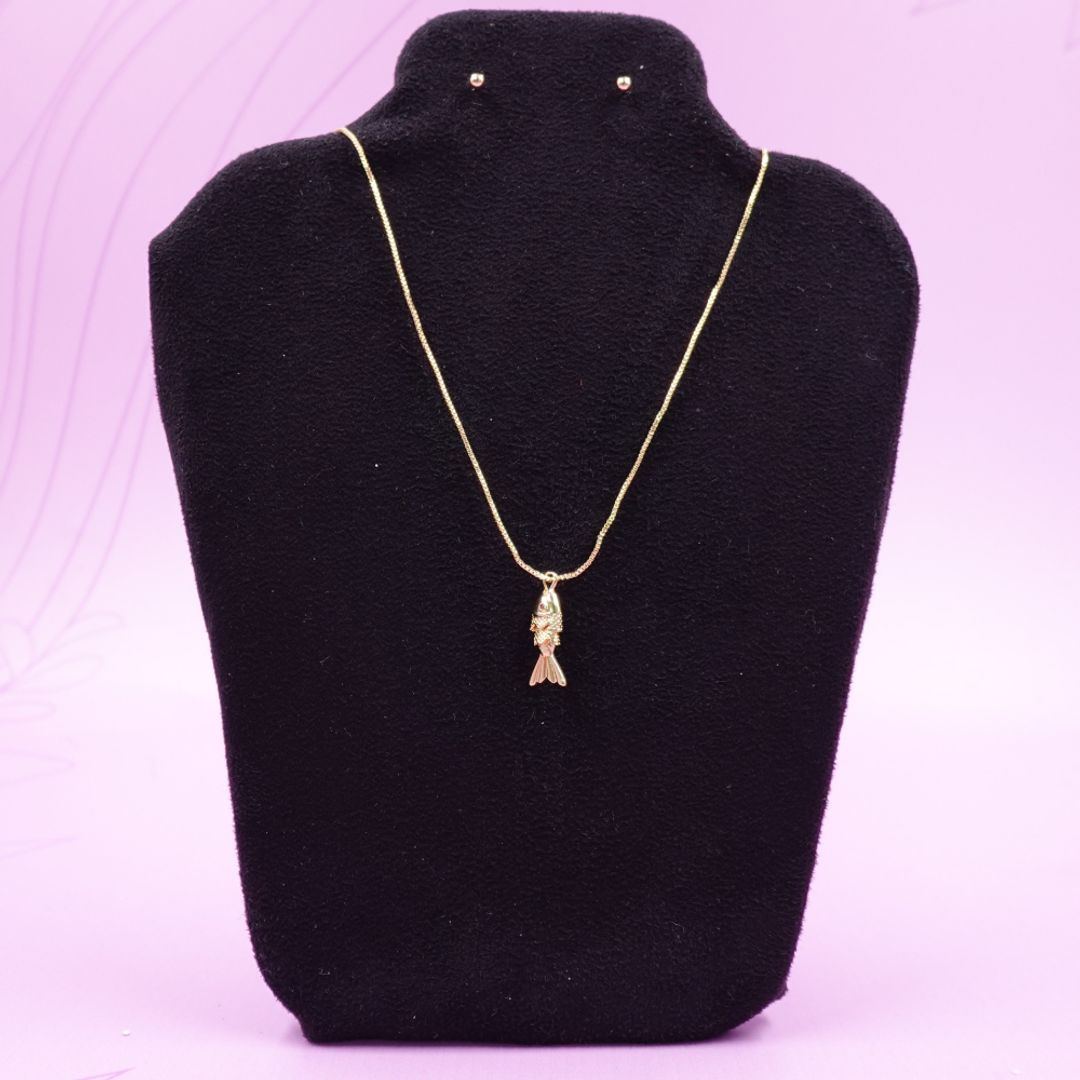 CADENA DIJE PEZ + TOPO - CL131