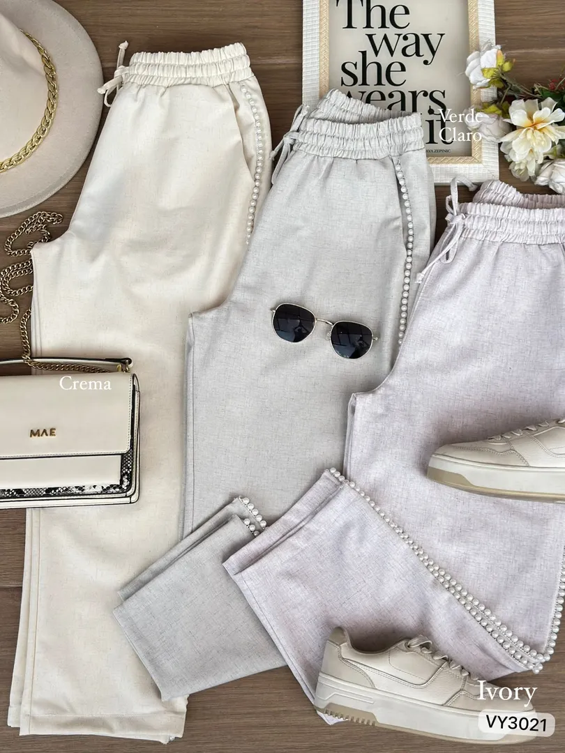 PANTALON PERLAS LATERALES VY3021