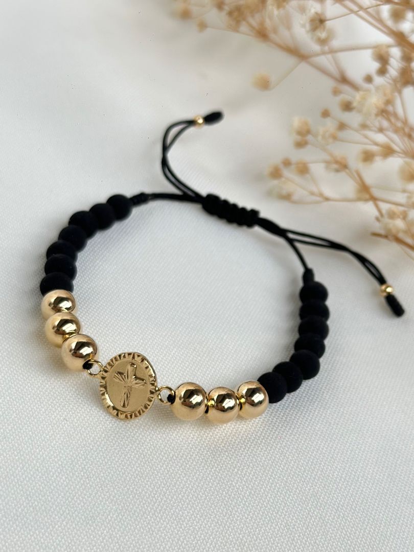 Pulsera balín cruz 