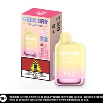 Imagen del producto Geek Bar Strawberry Banana 1500 Puffs Meloso Mini