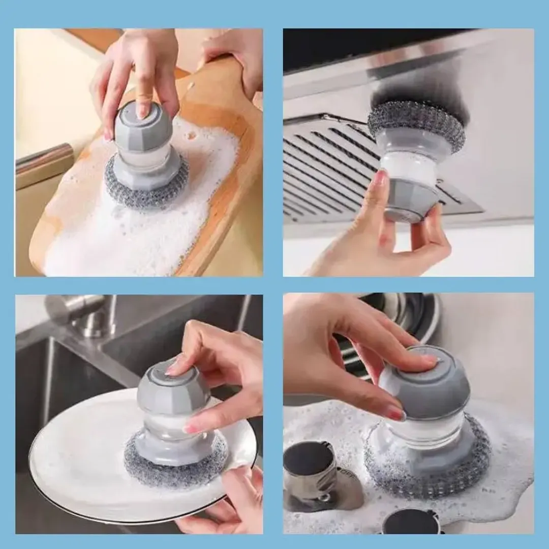 ESPONJA DE LIMPIEZA CON DISPENSADOR DE JABON MULTIFUNCIONAL