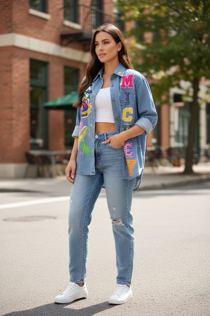 CHAQUETA MICKEY DENIM COLORSII