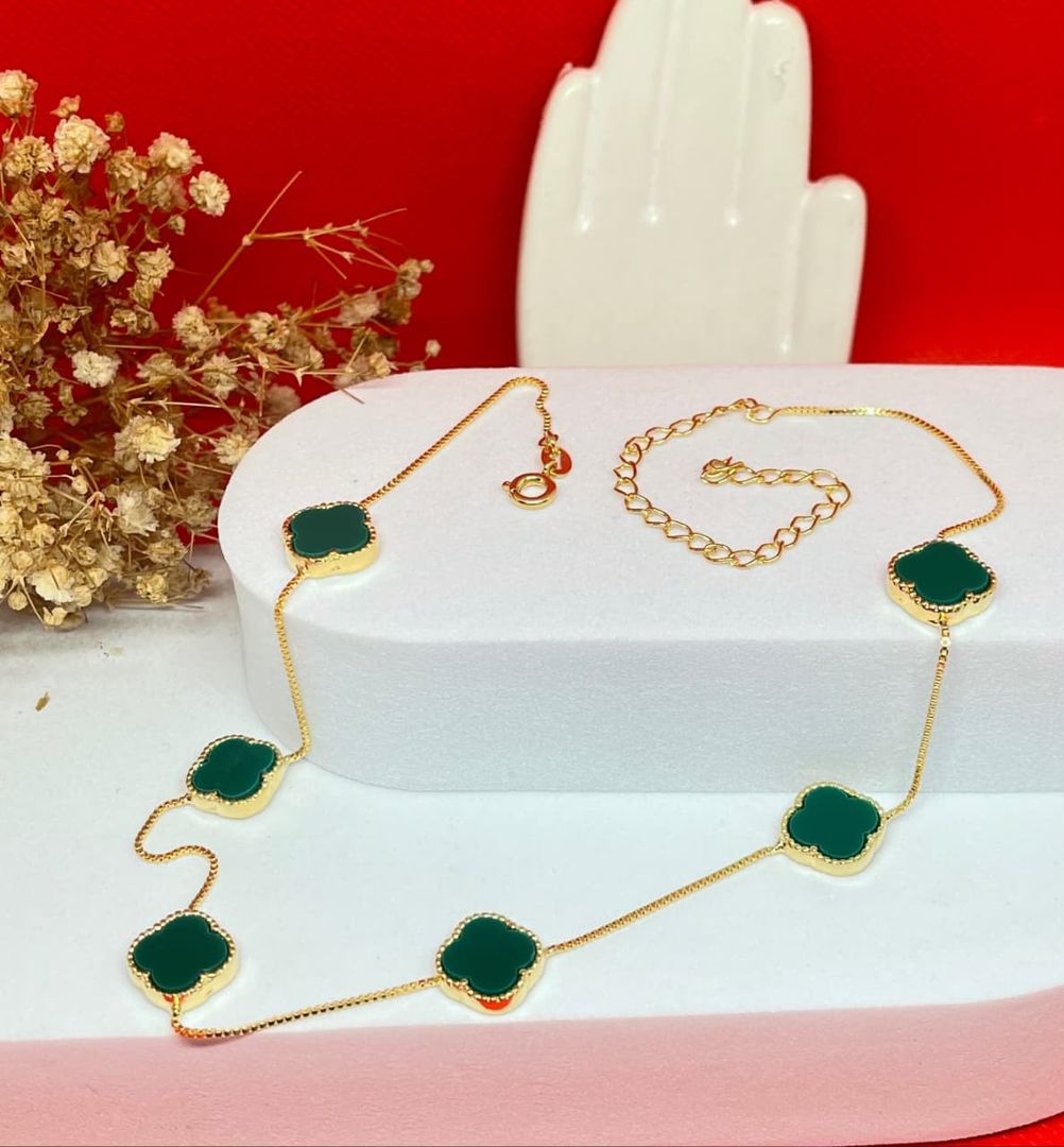 Cadena van cleef x6 verde de 45cm