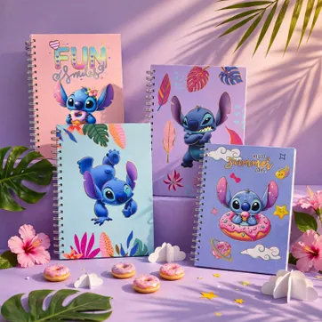 CUADERNO STITCH PASTA DURA A5 CUADRICULADO - imagen 1