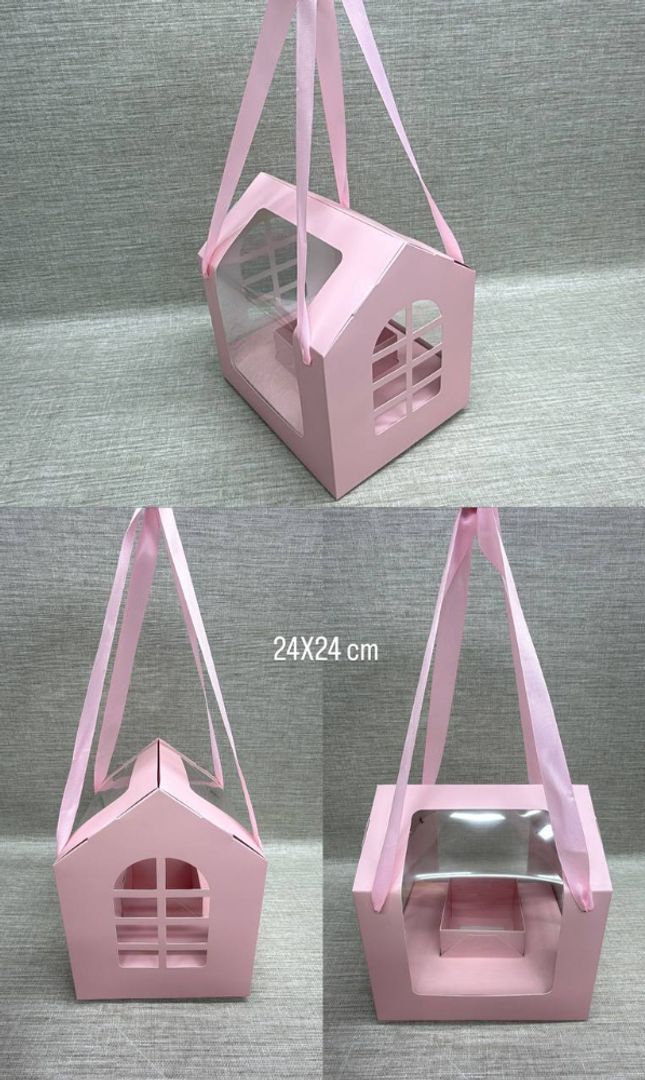 CAJA DE REGALO CASITA ROSADA