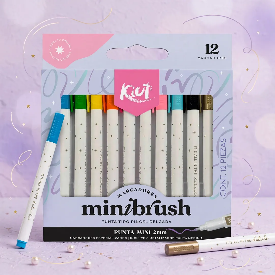 MARCADORES KIUT MINIBRUSH X12