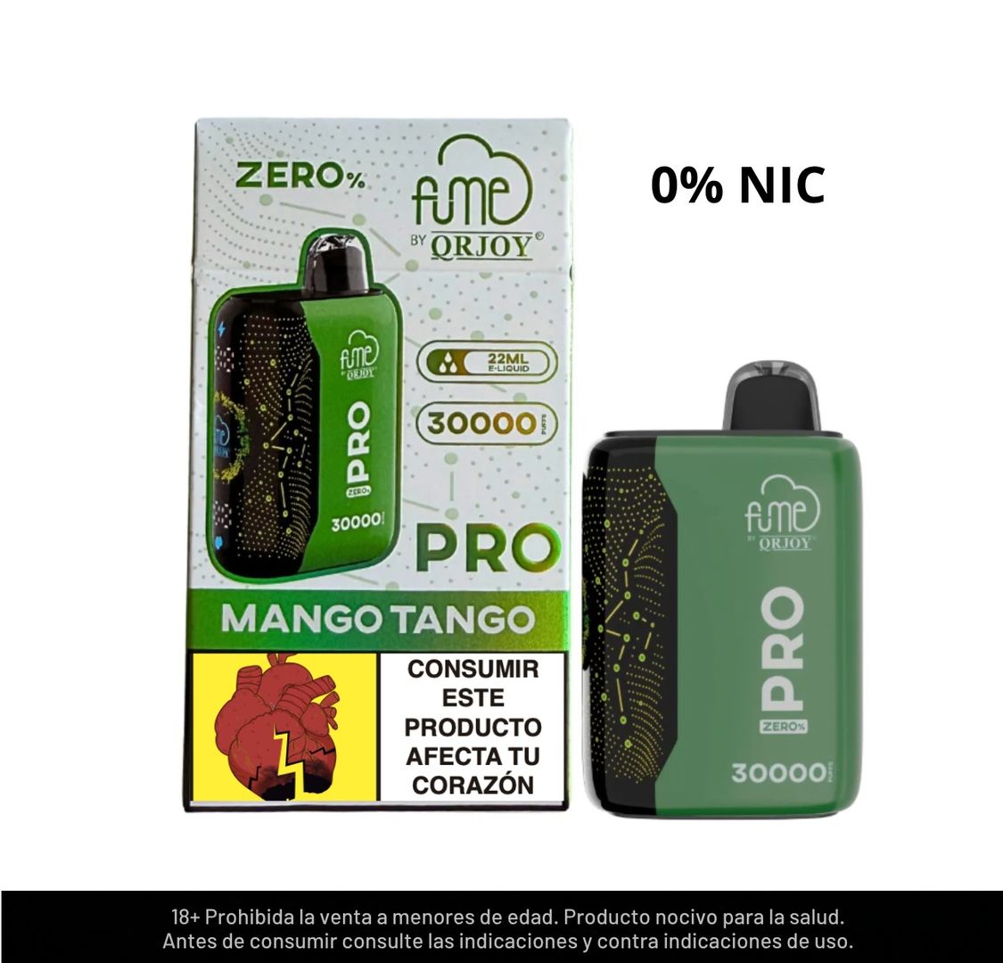 Fume Pro Zero Mango Tango 30.000 Puffs Sin Nicotina