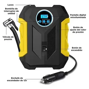 COMPRESOR DE AIRE CARSUN PORTATIL POTENTE - imagen 1