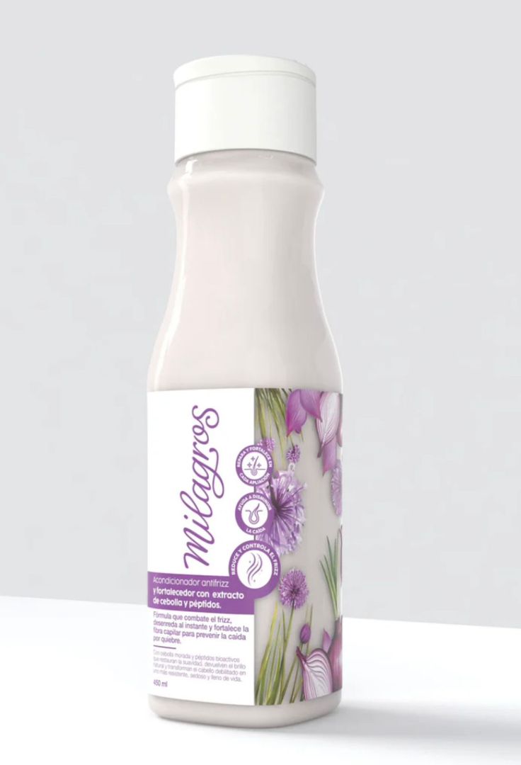 Acondicionador Antifrizz y Fortalecedor con Extracto de Cebolla y Péptidos de Milagros. 