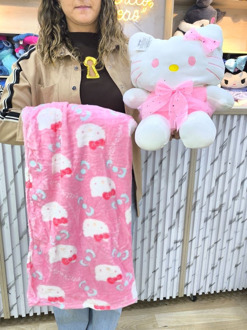 PELUCHE KITTY COBIJA 43cm