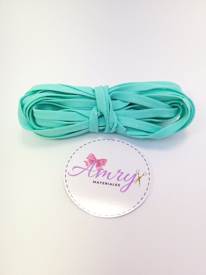 5 mtrs Elástico Pitillo Verde Menta