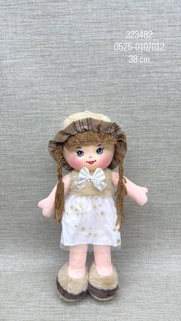 MUÑECA DE TRAPO CON MOÑO 38 CM